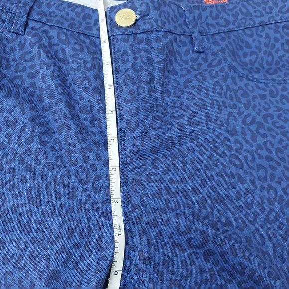 MEXX jeans Amsterdam Mid Rise Women's Cotton Stretch Blue Leopard Print Size30 - Picture 11 of 12